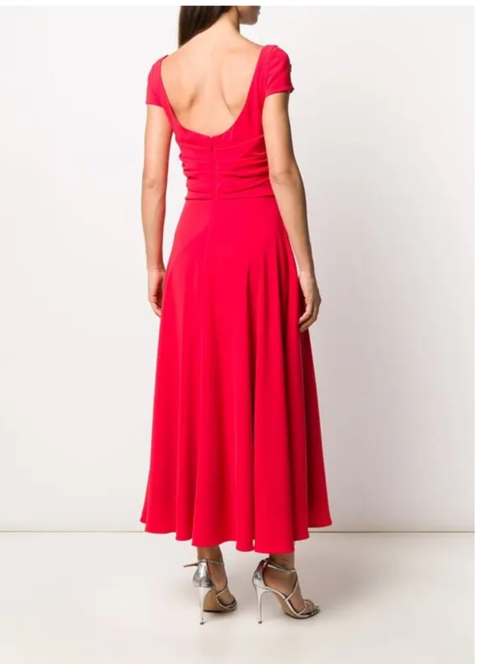 NWT TALBOT RUNHOF Bouklee Draped Midi Dress - Picture 3 of 5